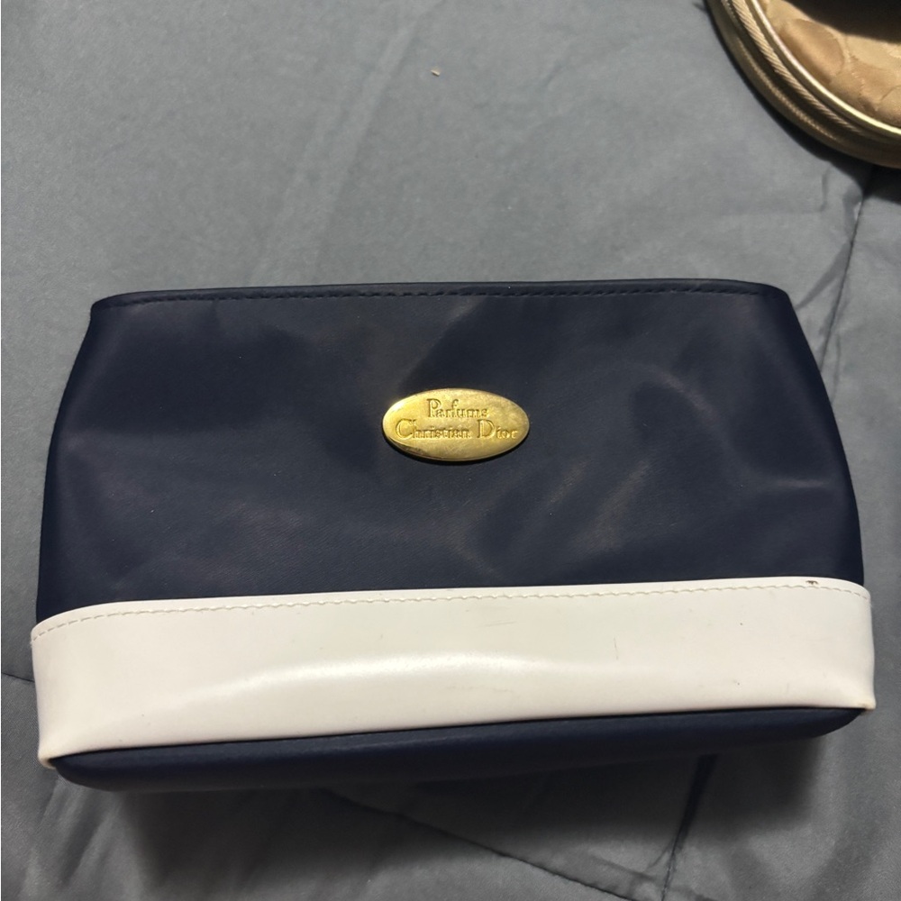 Dior Navy and White Women's makeup Bag